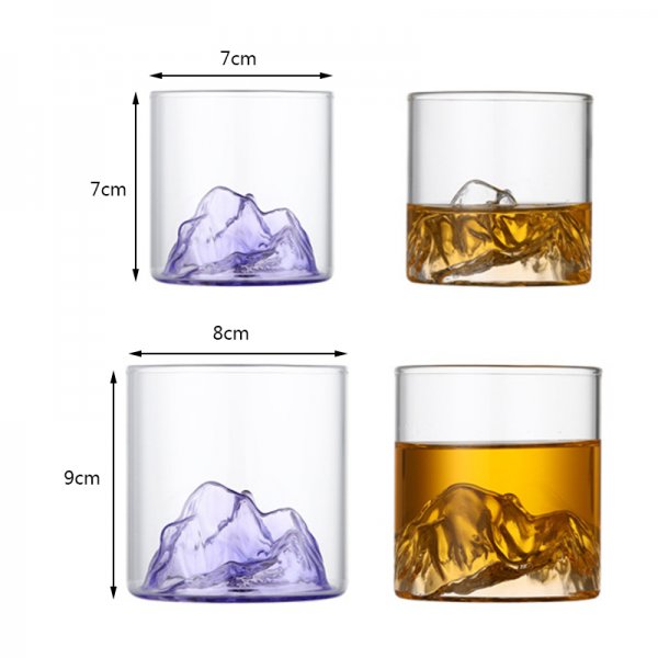 200/300ml Whiskey Glasses Japan 3D Mountain-Fuji Whiskey Glass Glacier Whisky Rock Glasses Whiskey-glass Vodka-Cup Wine Tumbler